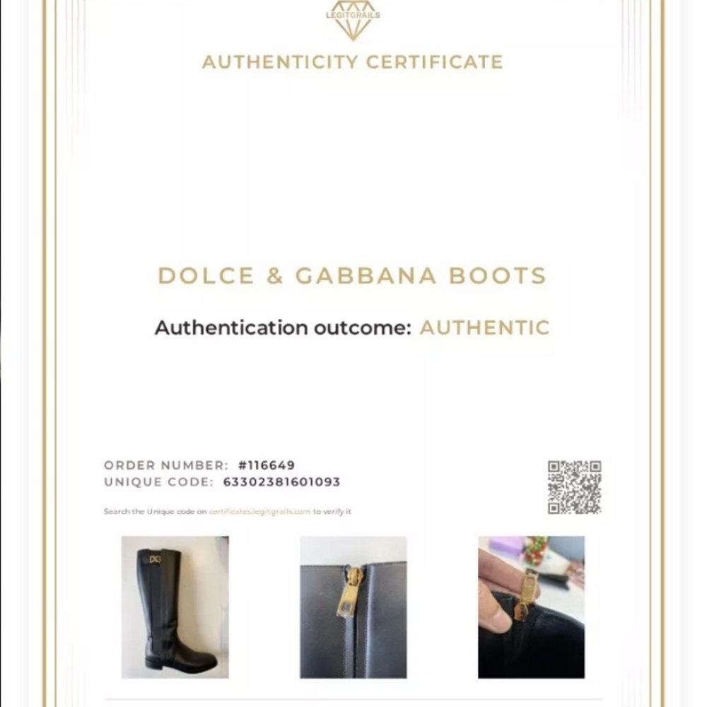 AUTHENTIC DOLCE & GABBANA Stivali Amore DG Logo Knee High Boots Size 37 US 6.5 - Picture 12 of 15